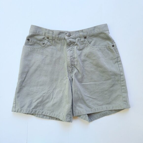 Eddie Bauer Women's Vintage Green Cotton High Waisted Shorts Size 4 - Picture 1 of 3
